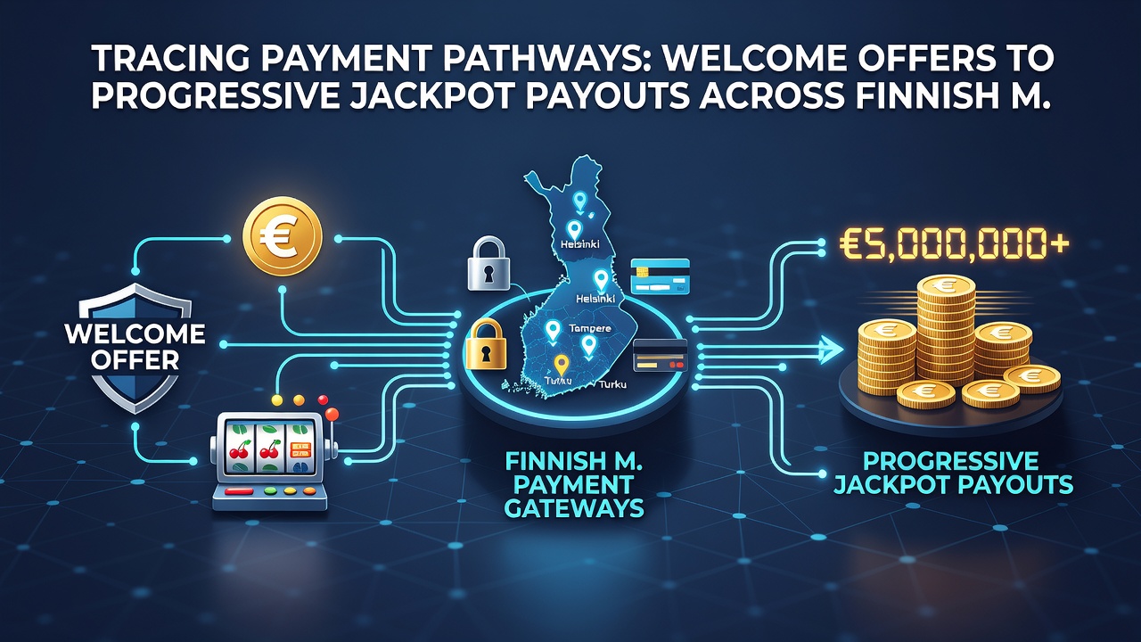 Flowchart of progressive jackpot contributions from mobile welcome bonuses in Finnish gaming environments